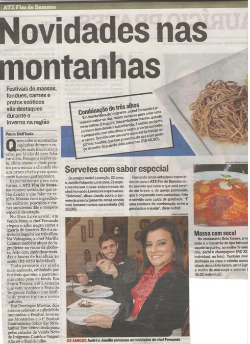 Novidades nas Montanhas